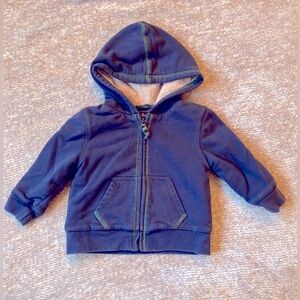 L.L. Bean Zip Up Hoodie, Cozy, Fleece Lined, Fall, Outdoors, 6-12 Months